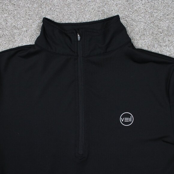 Veil Spark Sweatshirt Womens Medium Black 1/4 Zip Performance L/S Pullover - Picture 5 of 15